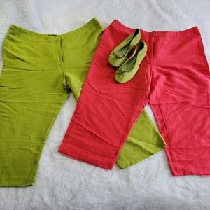 Lightweight Linen Capri Size 14